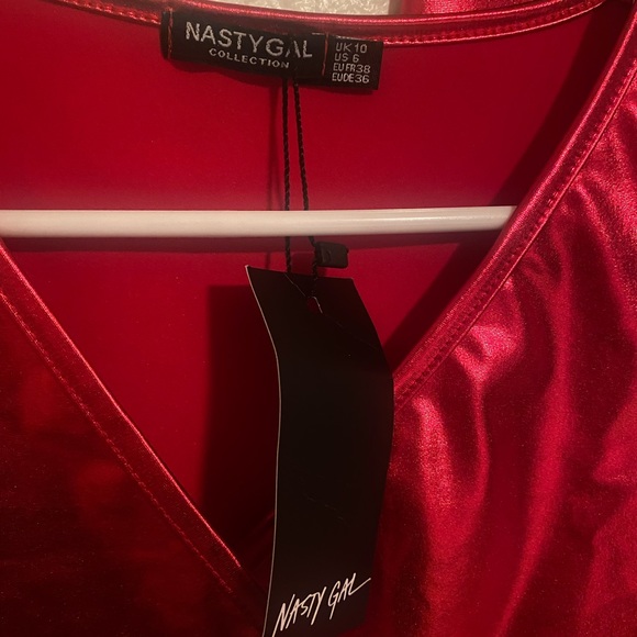 NWT Red metallic top & pant set - Picture 7 of 11